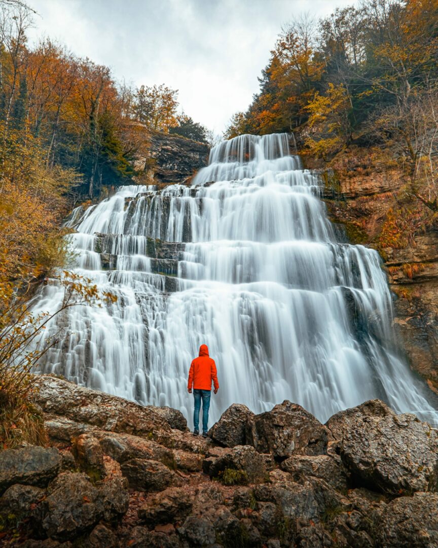 Cascade de l'Eventail, situé aux cascades de l'hérisson - Jura / Bourgogne-Franche-Comté / France